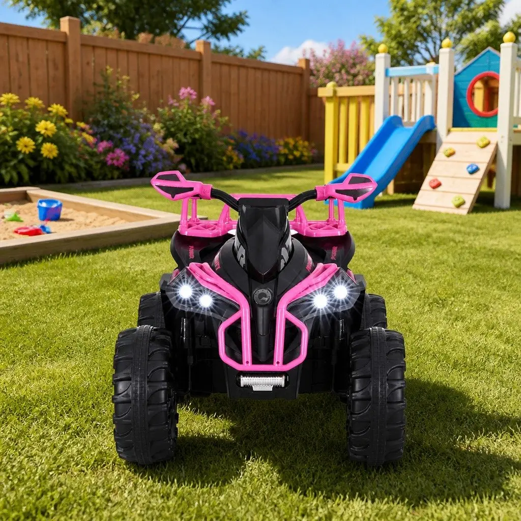 Kids Ride On ATV Quad Electric Toy for Kids 12V Pink