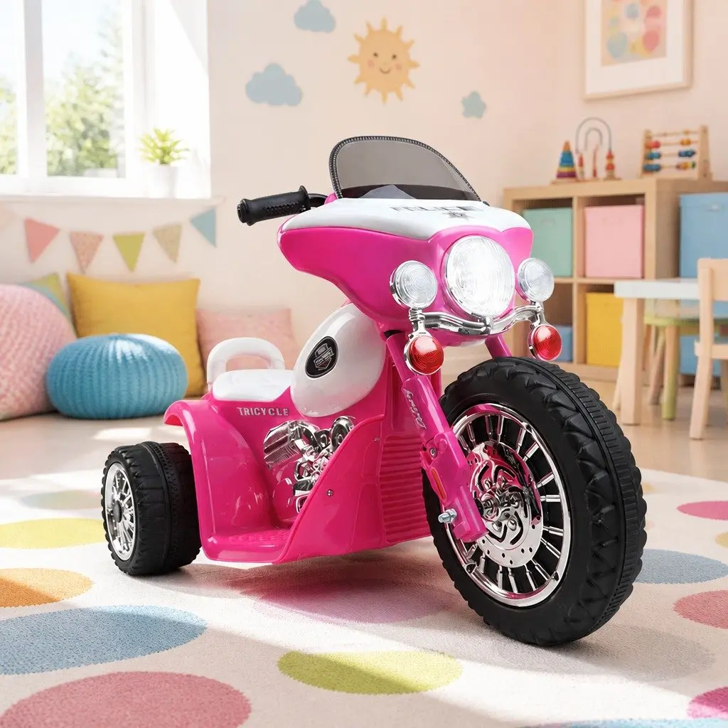 Kids Electric Ride-On Police Motorcycle