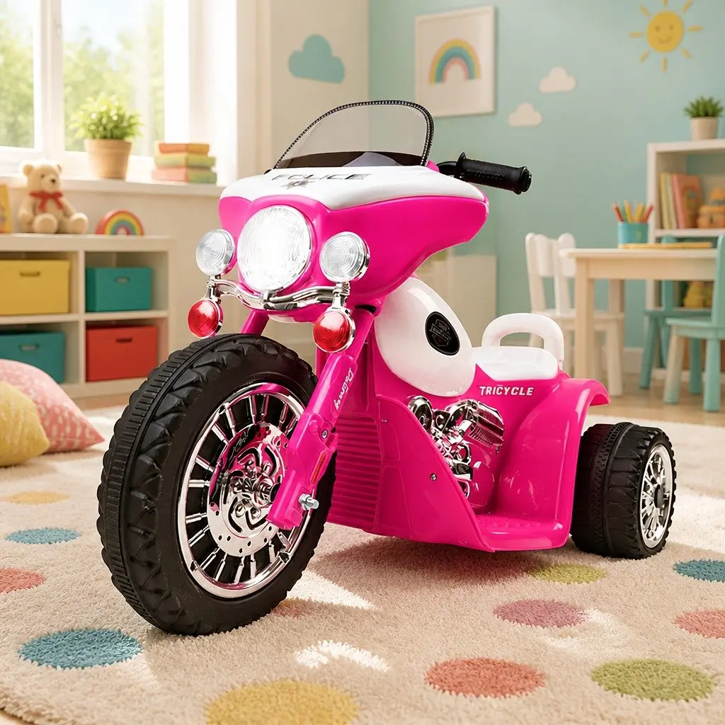 Kids Electric Ride-On Police Motorcycle