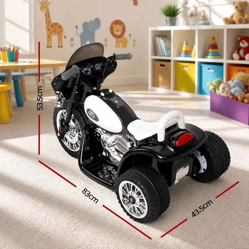 Kids Ride On Motorcycle for Outdoor Play Black