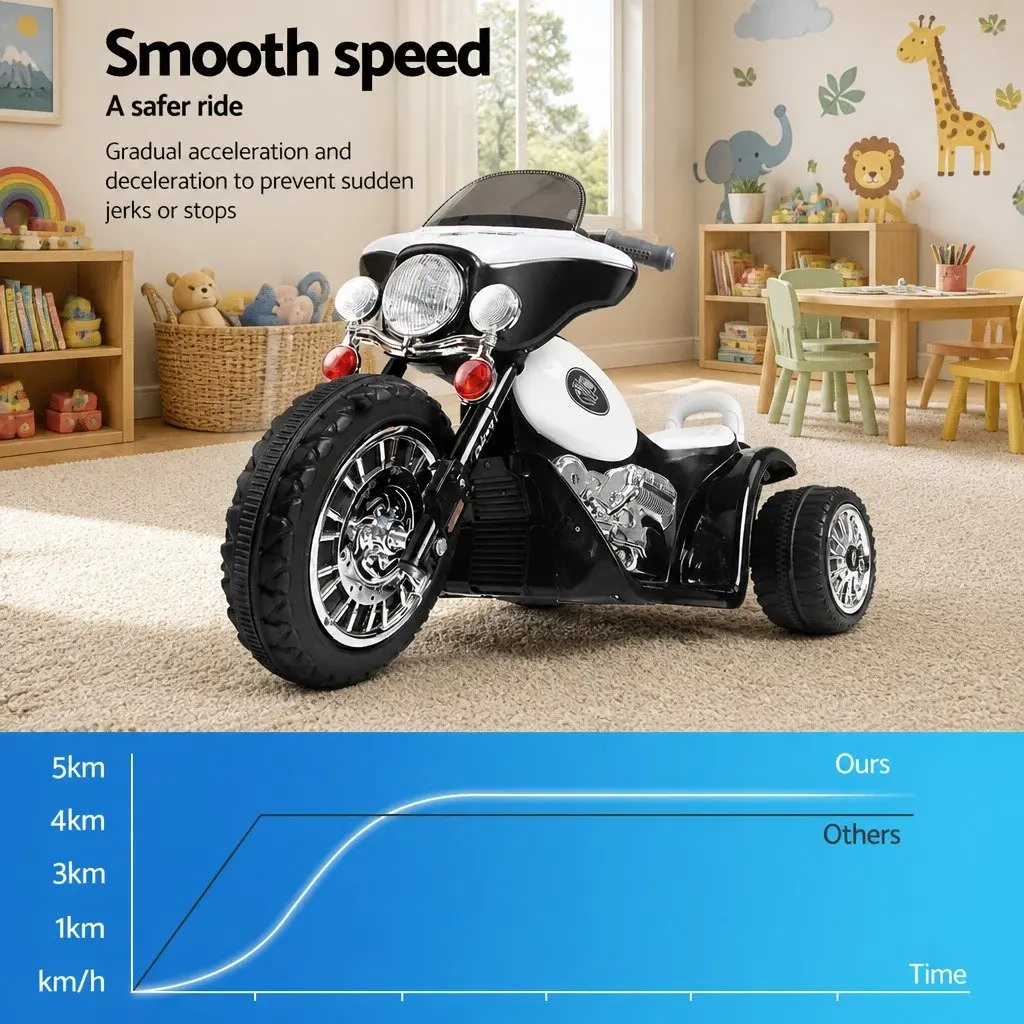 Kids Ride On Motorcycle for Outdoor Play Black