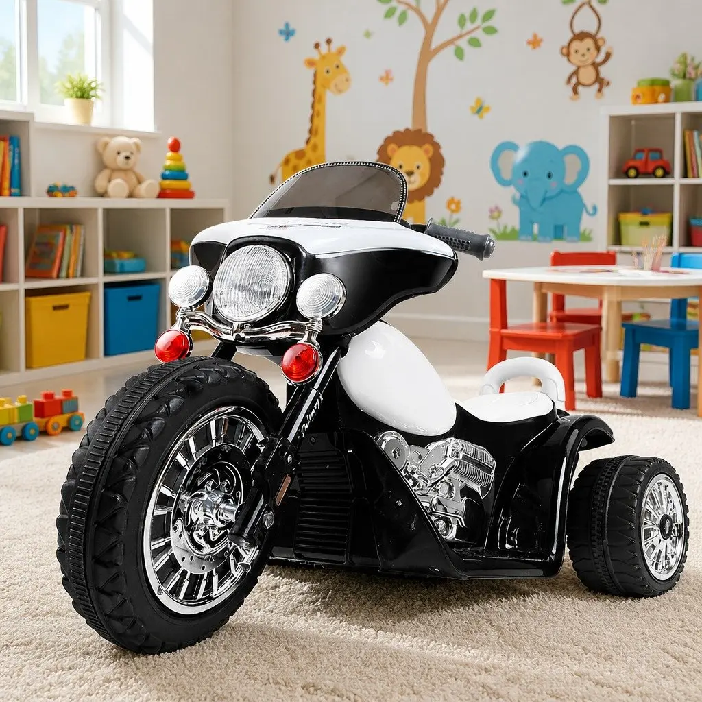 Kids Ride On Motorcycle for Outdoor Play Black