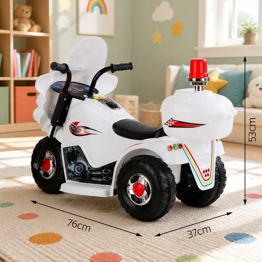 Kids Electric Ride-On Police Motorcycle