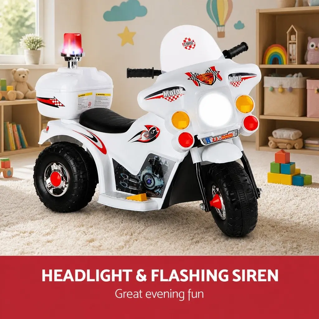 Kids Electric Ride-On Police Motorcycle