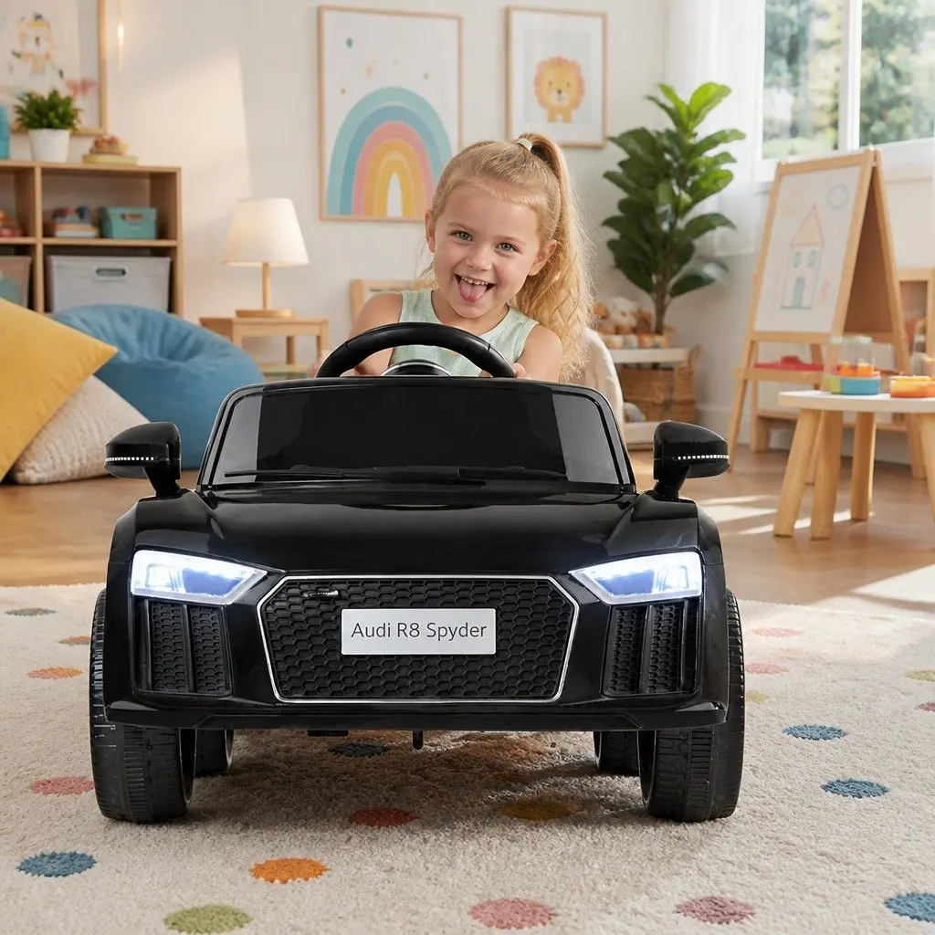 Ride On Car for Kids 6V Electric Sports Racer Black