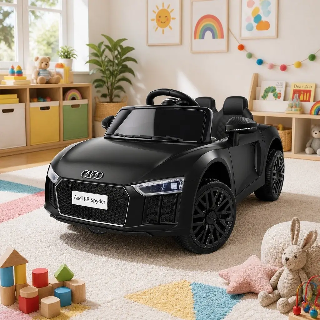 Ride On Car for Kids 6V Electric Sports Racer Black