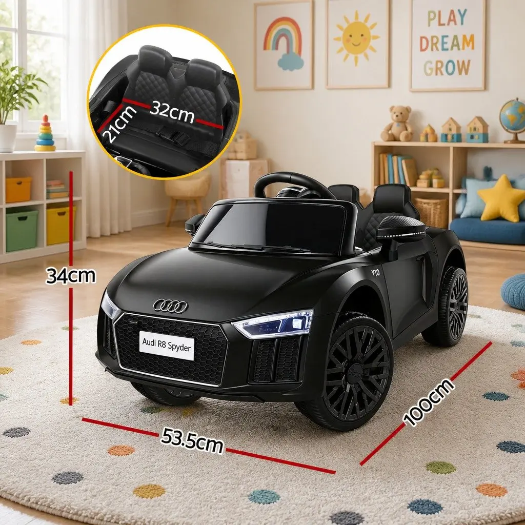 Ride On Car for Kids 6V Electric Sports Racer Black