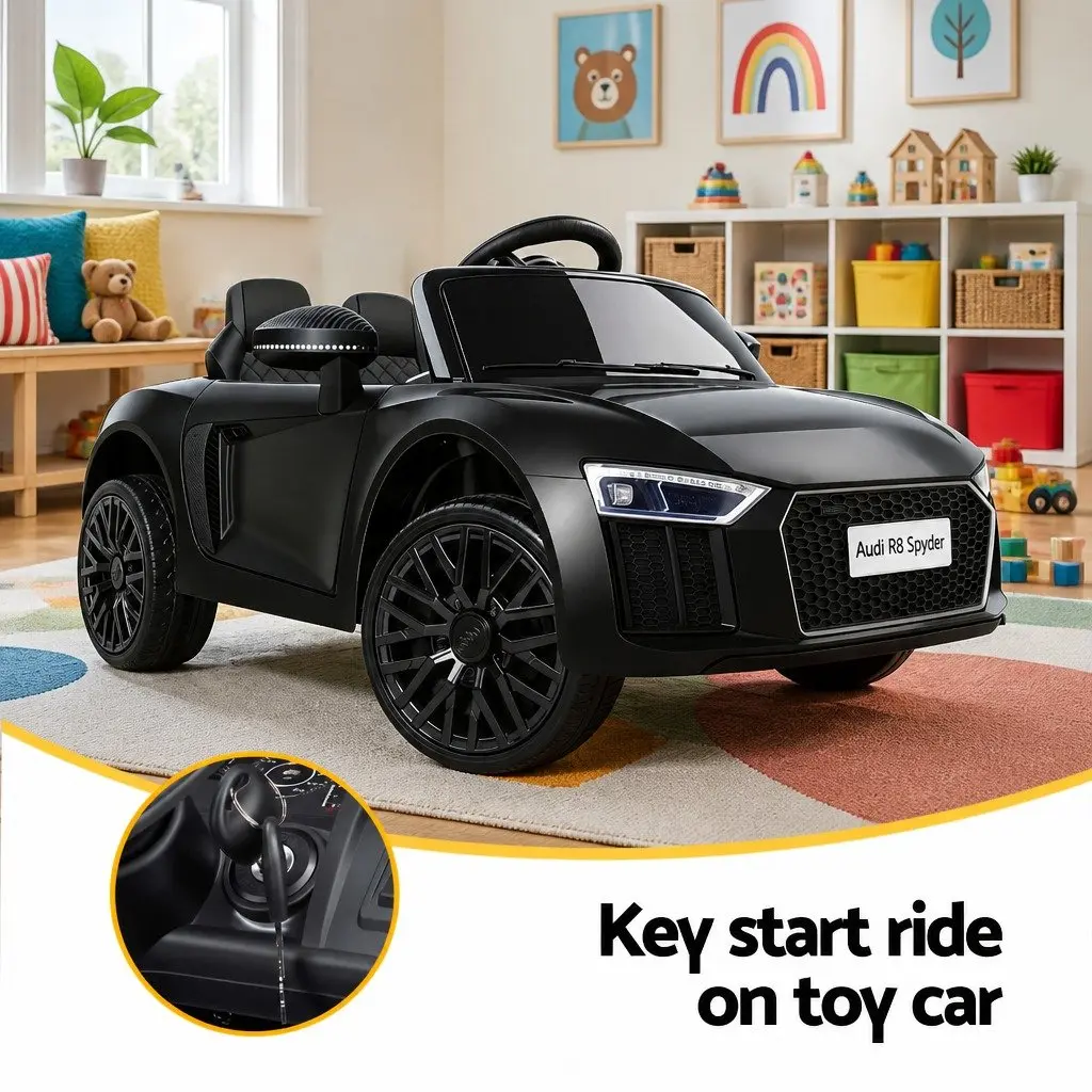Ride On Car for Kids 6V Electric Sports Racer Black
