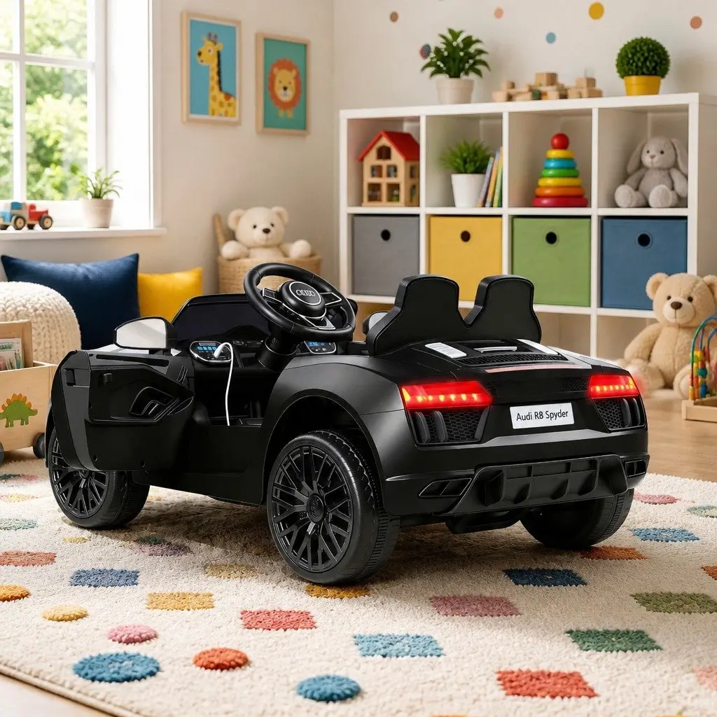 Ride On Car for Kids 6V Electric Sports Racer Black