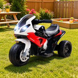 Kids Electric Ride On Motorcycle Bike 6V Battery Powered Toy Motorbike Red