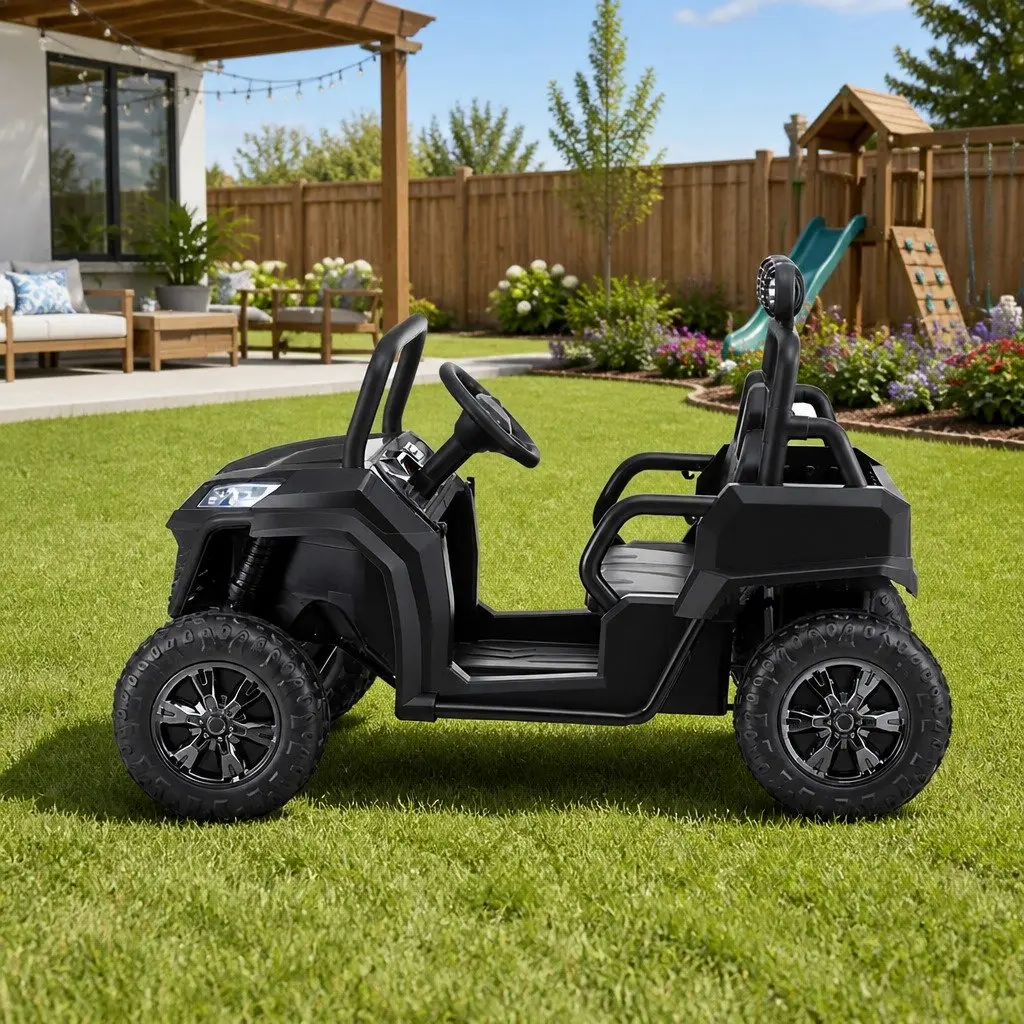 Kids Ride On Car Electric Toy with Headlight Music Remote Control Steering Wheel
