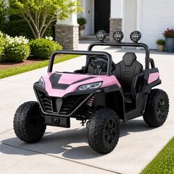 Kids Ride On Car Electric Toys with Headlight Music Remote Control Pink 120cm