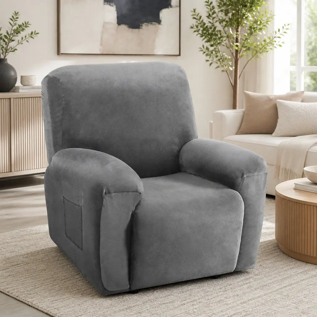 1-Seater Recliner Chair Cover in Grey