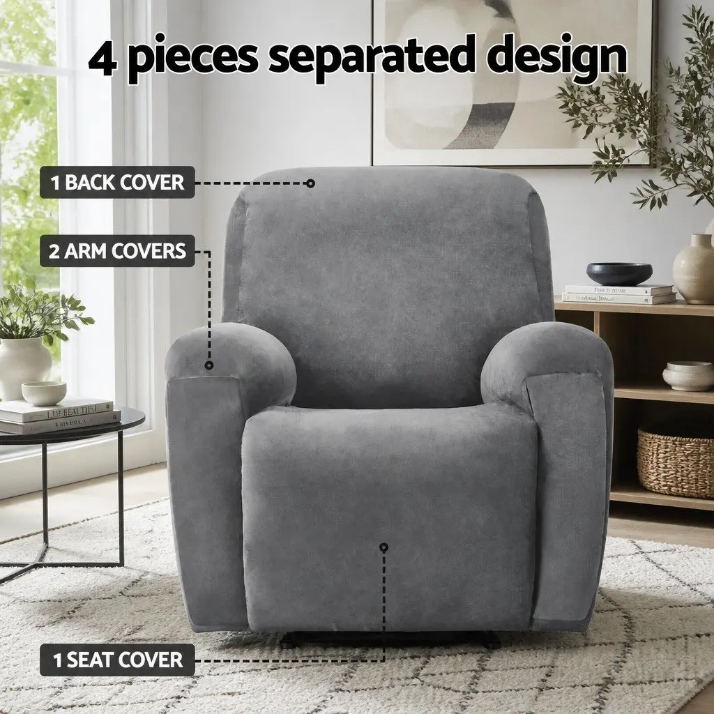 1-Seater Recliner Chair Cover in Grey