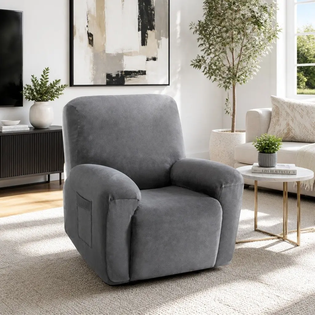 1-Seater Recliner Chair Cover in Grey