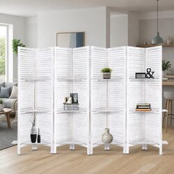 Specifications of 8 Panel Room Divider 326x170cm with Shelves