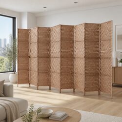 Specifications of 8-Panel Room Divider Screen with Wood Frame