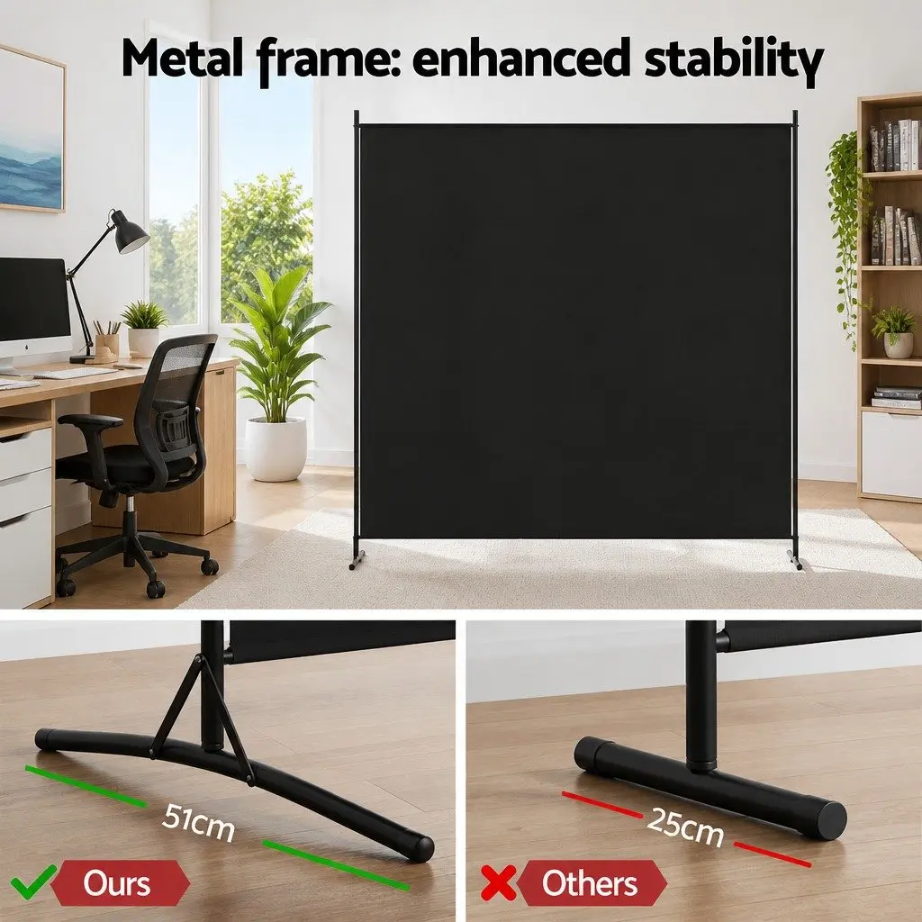 Room Divider Screen Home Office 175x180cm Fabric Privacy Partition