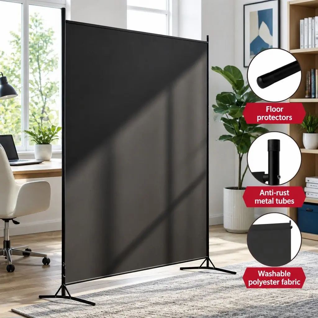 Room Divider Screen Home Office 175x180cm Fabric Privacy Partition