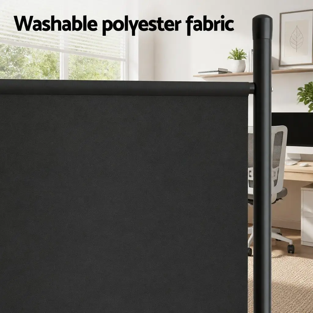 3 Panel Room Divider Screen for Bedroom 260x180cm Foldable Fabric Privacy Partition Portable