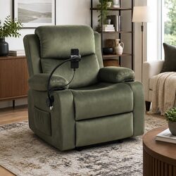Specifications of Heated Massage Recliner Chair in Green
