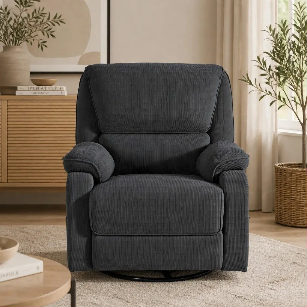 Recliner Chair for Living Room 360 Swivel Grey