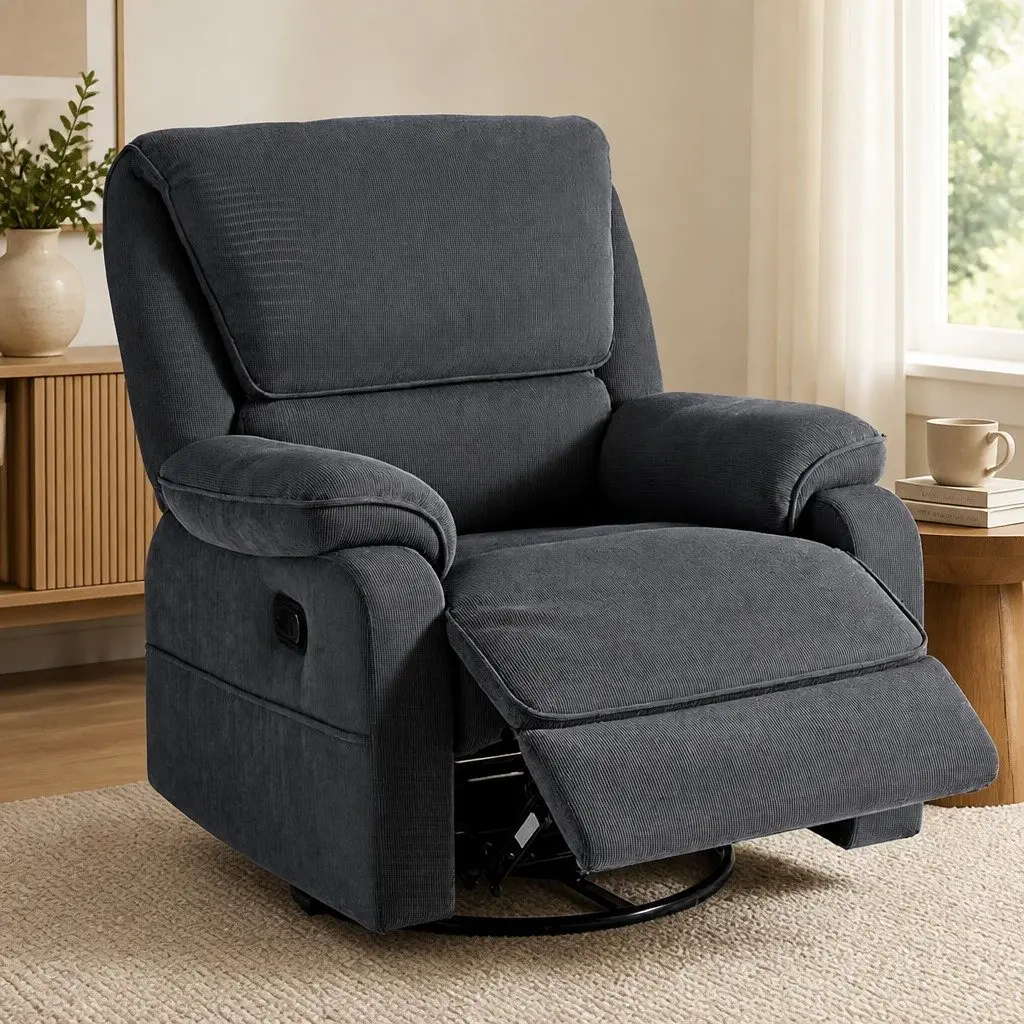 Recliner Chair for Living Room 360 Swivel Grey