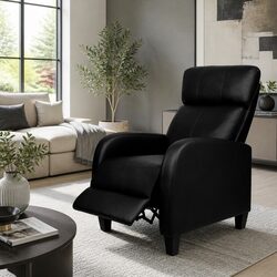 Adjustable Reclining Armchair Specifications - Black Comfort