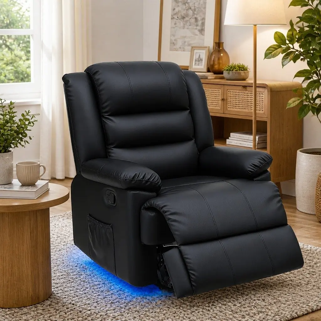 Manual Recliner Chair with Footrest
