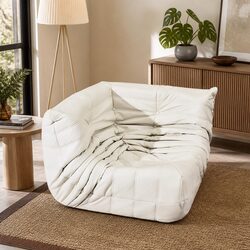 Corner Caterpillar Floor Sofa Lounge Chair Microfibre Foam Single Seat