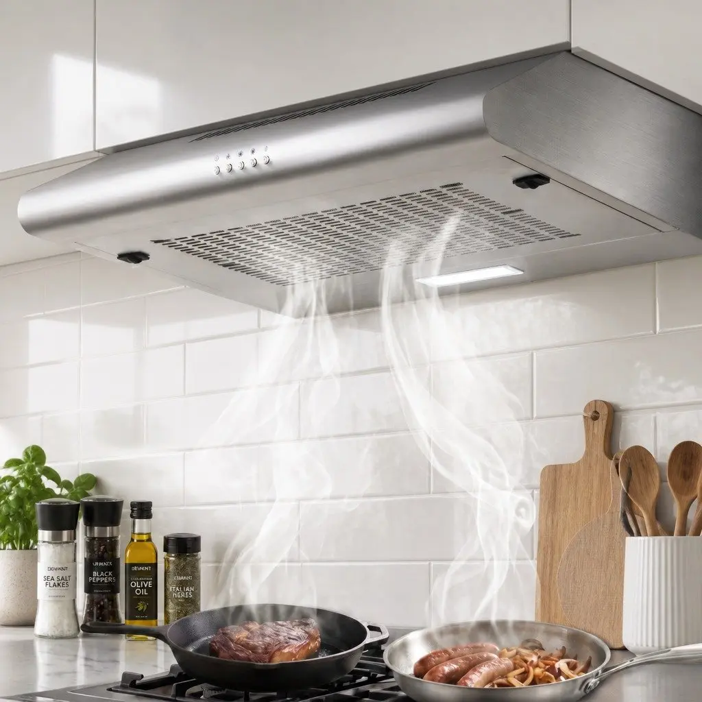 600mm Stainless Steel Range Hood Kitchen Rangehood Ducted Recirculated