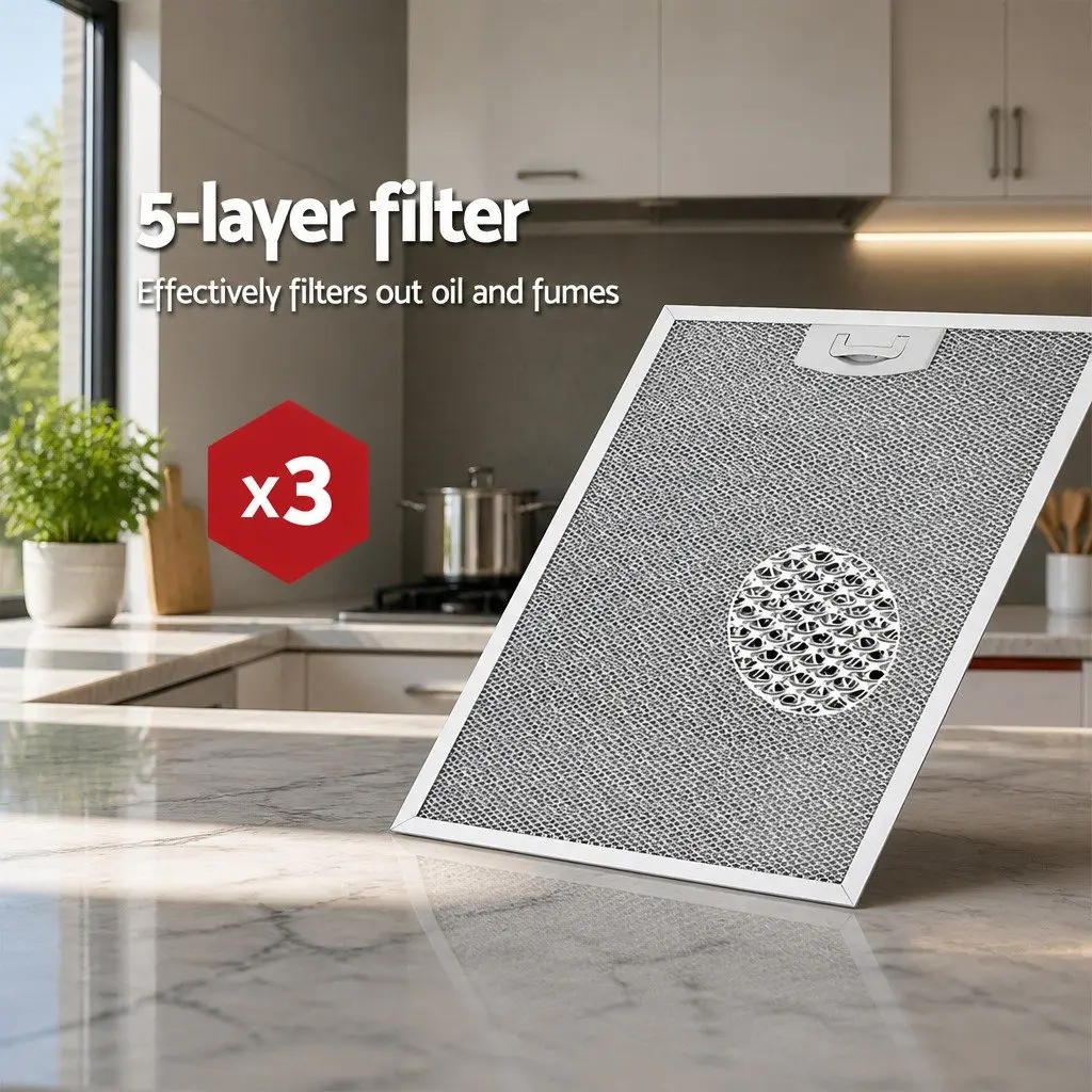 Stainless Steel Range Hood Kitchen Extractor Fan 900mm Ducted 3-Speed