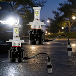 H4 LED Car Headlight Bulbs – 2-Pack, 160W, 2500LM