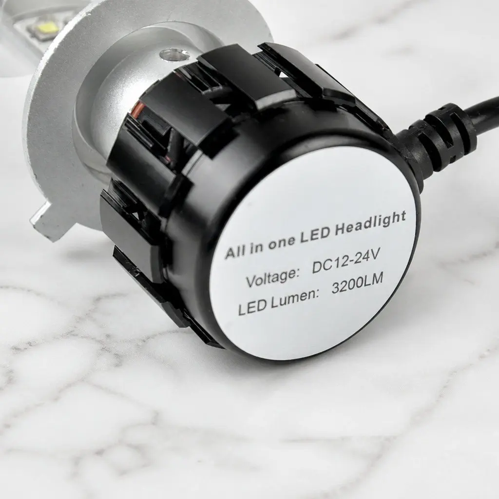 H4 LED Car Headlight Bulbs 160W 2500LM 6000K High Low Beam Plug Play