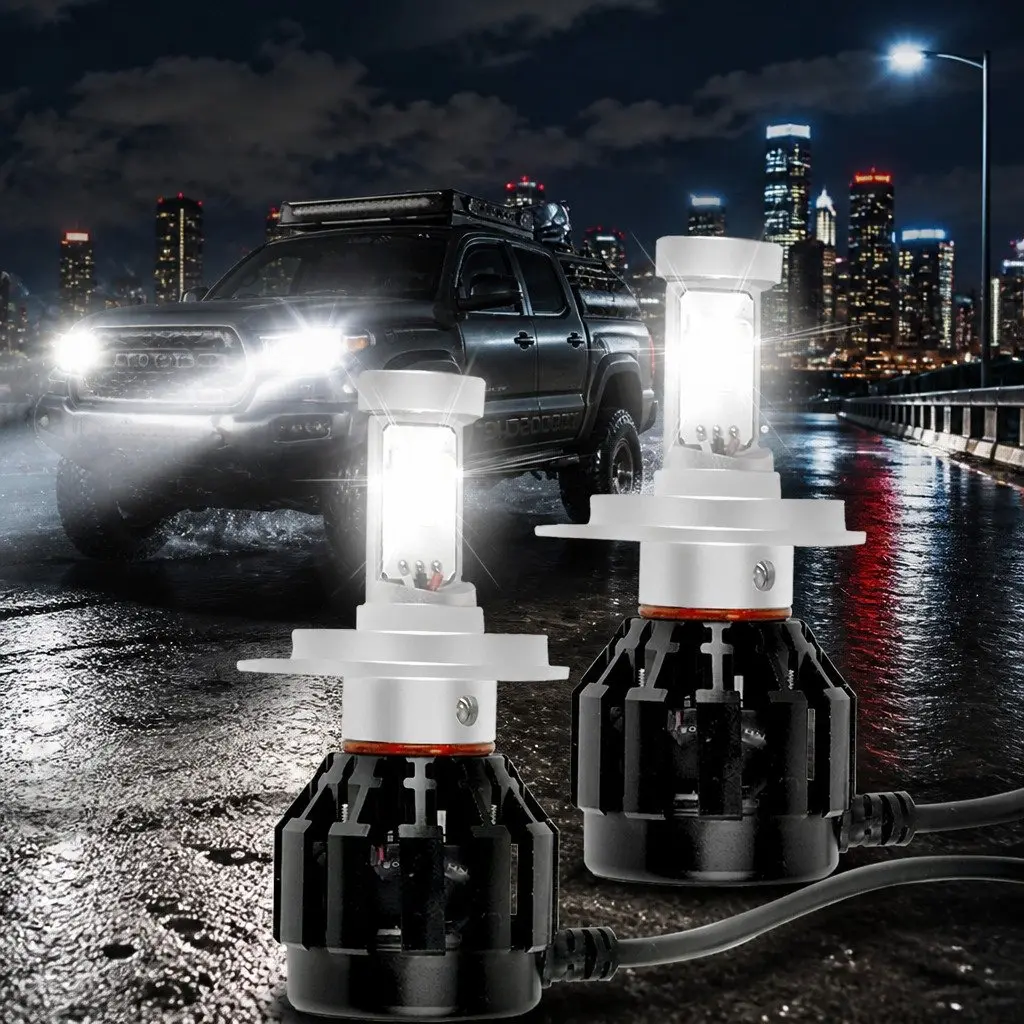 H4 LED Car Headlight Bulbs 160W 2500LM 6000K High Low Beam Plug Play