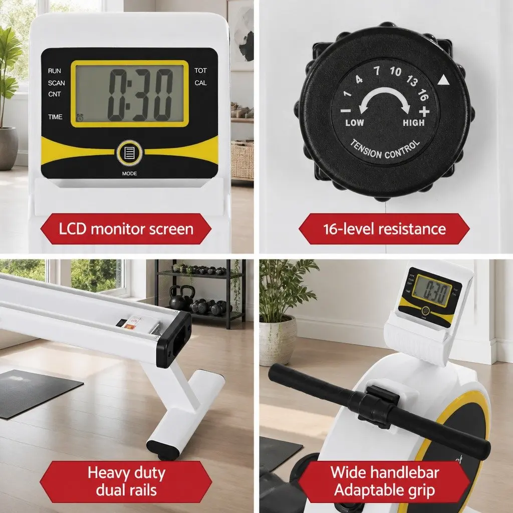 Rowing Machine with 3kg Flywheel and Adjustable Resistance
