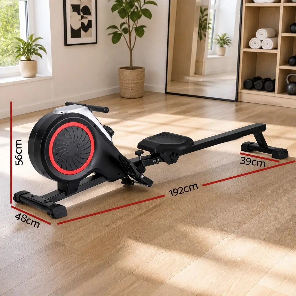 Rowing Machine Home Cardio Workout Foldable Magnetic 16 Resistance Levels