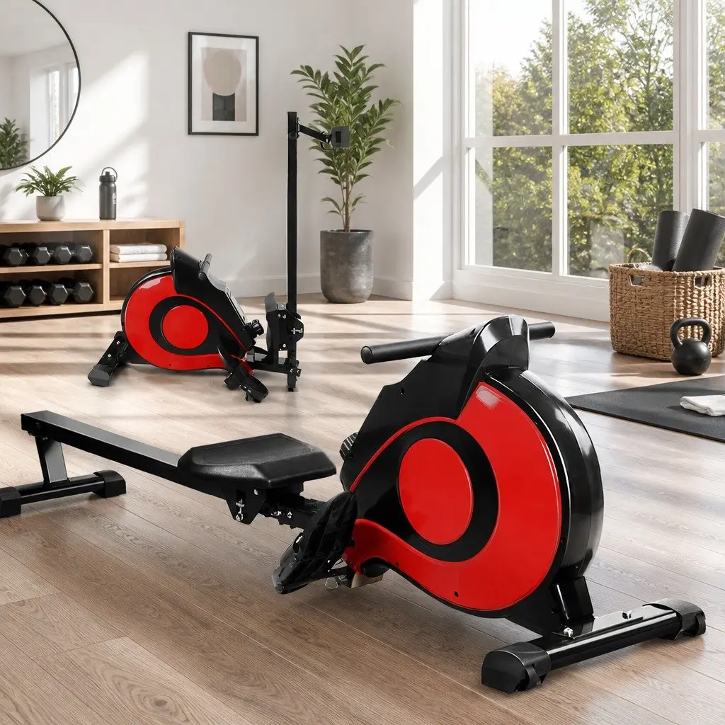 Magnetic Resistance Rowing Machine Home Cardio Exercise Gym Fitness Equipment