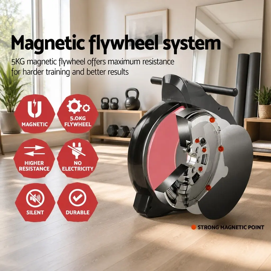 Magnetic Resistance Rowing Machine Home Cardio Exercise Gym Fitness Equipment