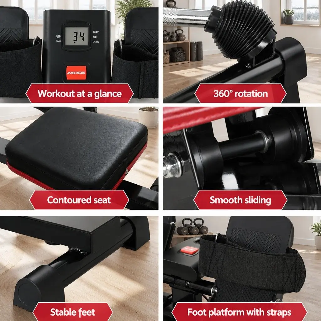 12-Level Hydraulic Rowing Machine for Effective Workouts
