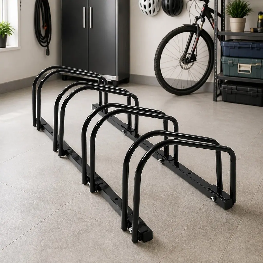 4-Bike Floor Parking Rack