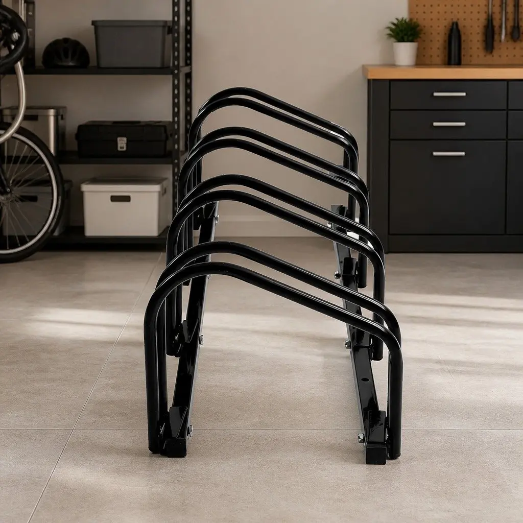 4-Bike Floor Parking Rack