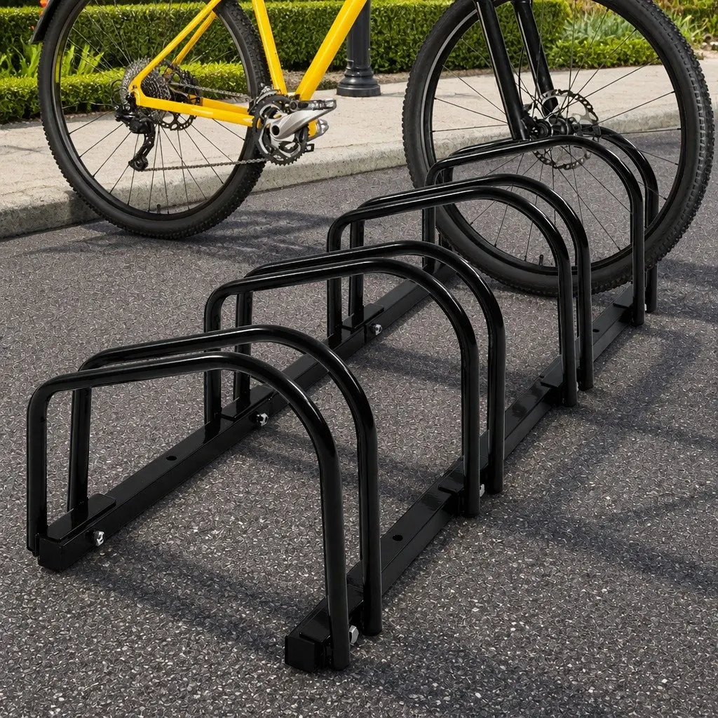 4-Bike Floor Parking Rack