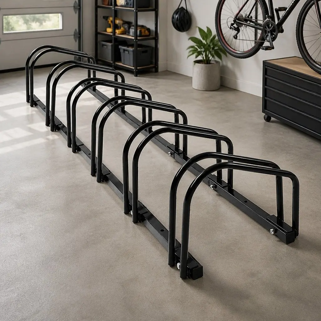 Bike Parking Stand for Indoor Outdoor Use 6 Bike Capacity
