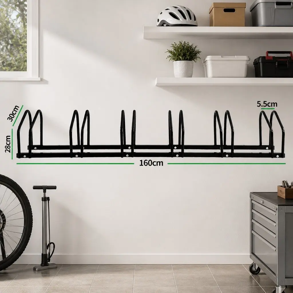Bike Parking Stand for Indoor Outdoor Use 6 Bike Capacity