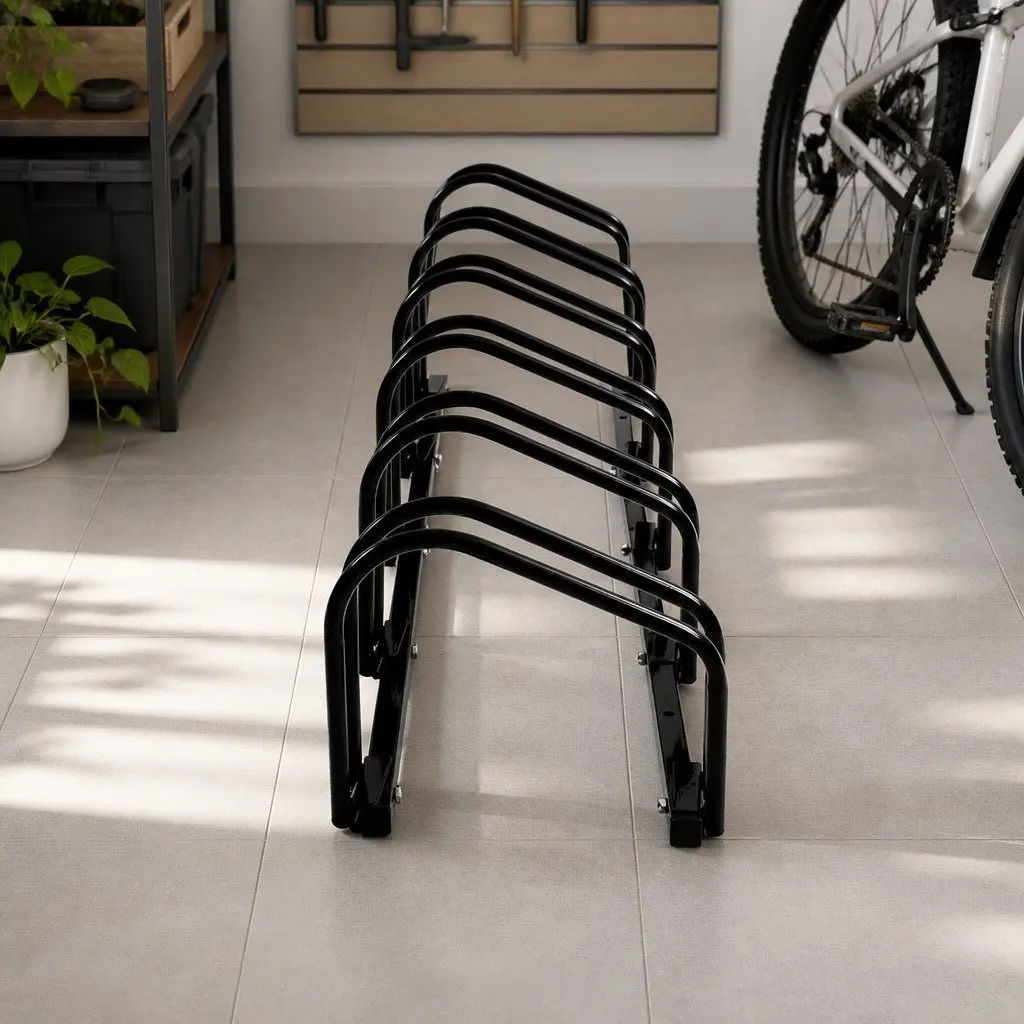 Bike Parking Stand for Indoor Outdoor Use 6 Bike Capacity