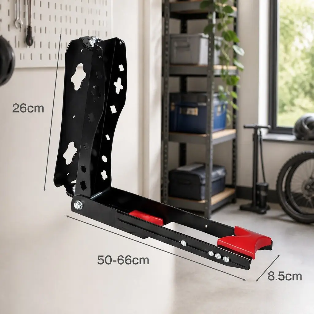 Foldable Adjustable Bicycle Wall Mount with 30kg Capacity