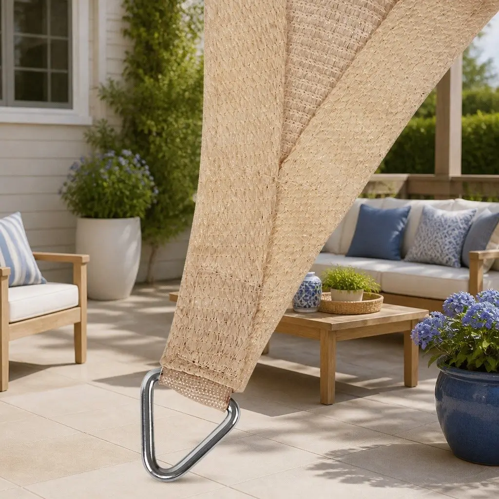 Rectangle Shade Sail 2x4m Sand Beige Commercial Grade UV Protection Outdoor