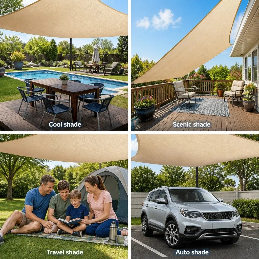 Rectangle Shade Sail 2x4m Sand Beige Commercial Grade UV Protection Outdoor