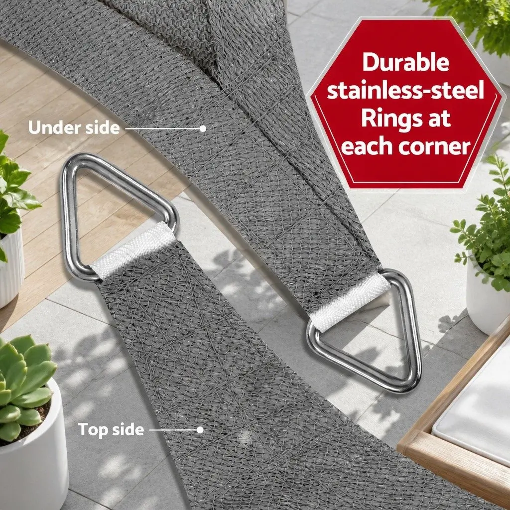 Rectangle Shade Sail Cloth Outdoor Canopy 2M x 5M UV Block Garden Patio Pool Cover